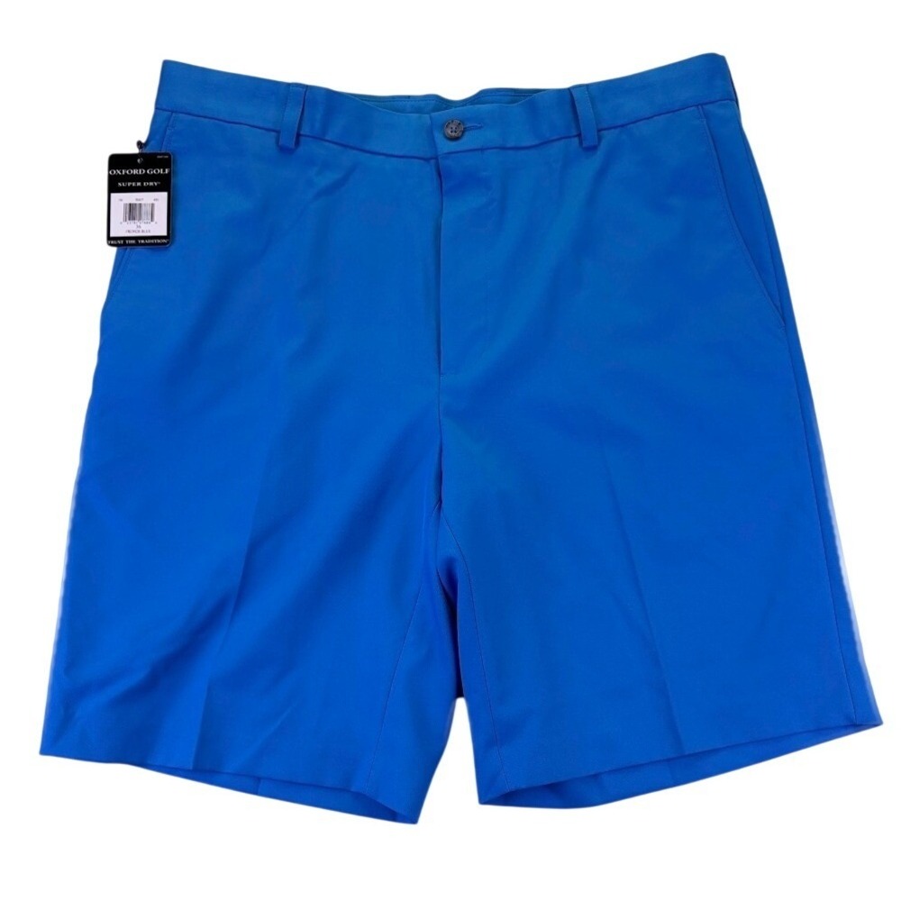 NWT Oxford Golf Super Dry Stretch Shorts Mens 36 French Blue Preppy Athletic